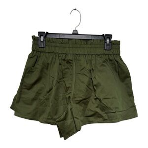 Shirred Flare Shorts